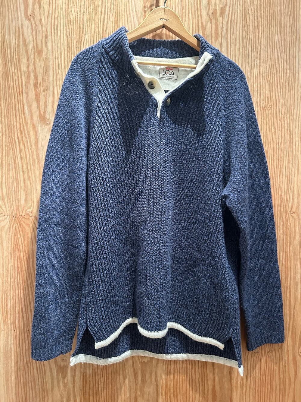 LOA Love Of Adventure RailRiders Pullover Sweater Blue Men's Large